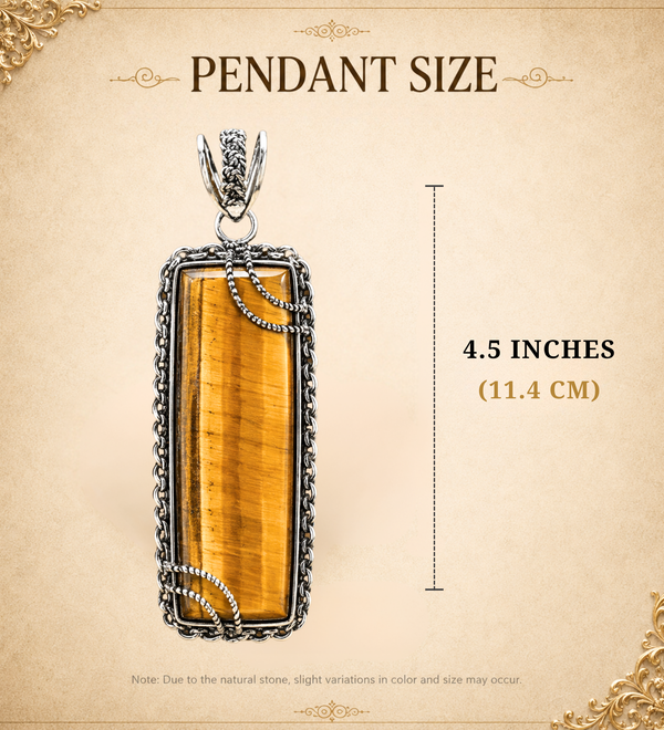 Raj Lakshmi Tiger Eye Pendant
