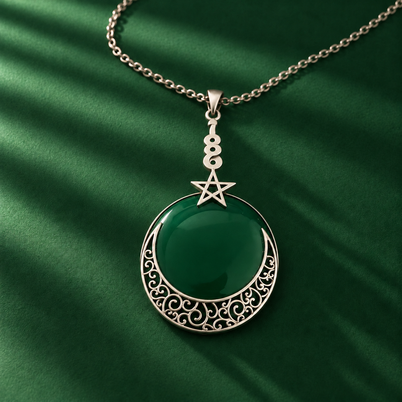 Sterling Silver Sufi Chand Taara 786 Pendant