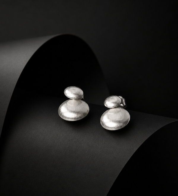 Sterling Silver Dew Drops Party Wear Earrings