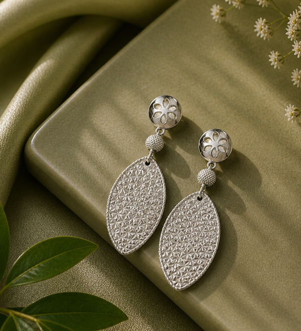 Sterling Silver Leaf Whisper Earrings