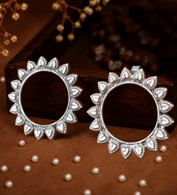 Sterling Silver Sunflower Stud Tops