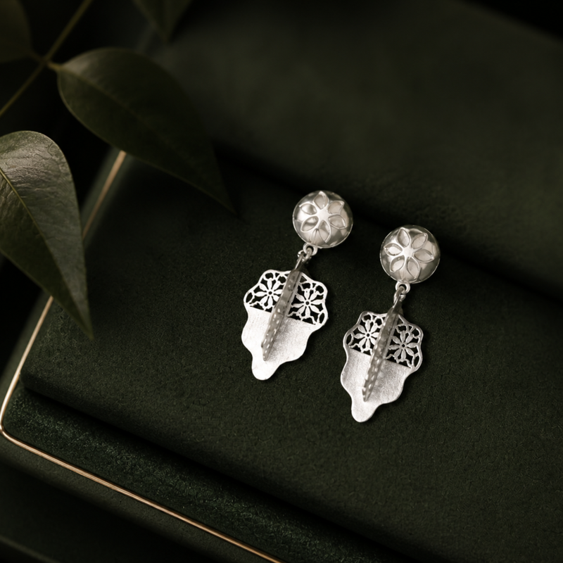 Sterling Silver Swirl Designer Earrings