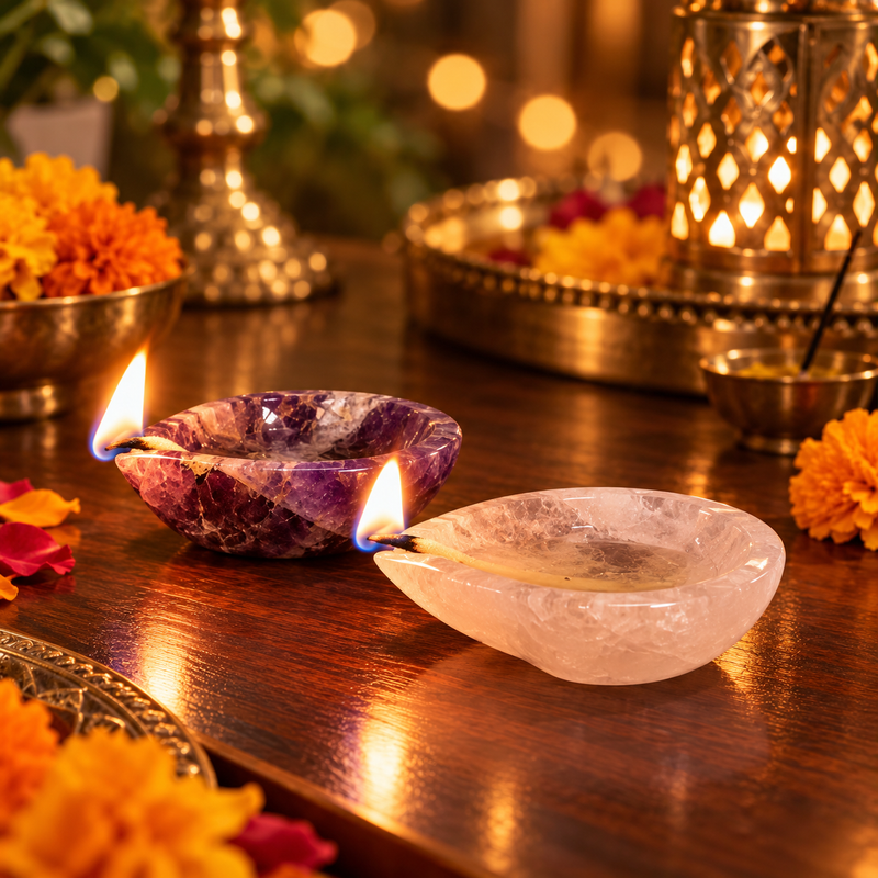 The Gemstone Diya Festival Range (Pair of 2)
