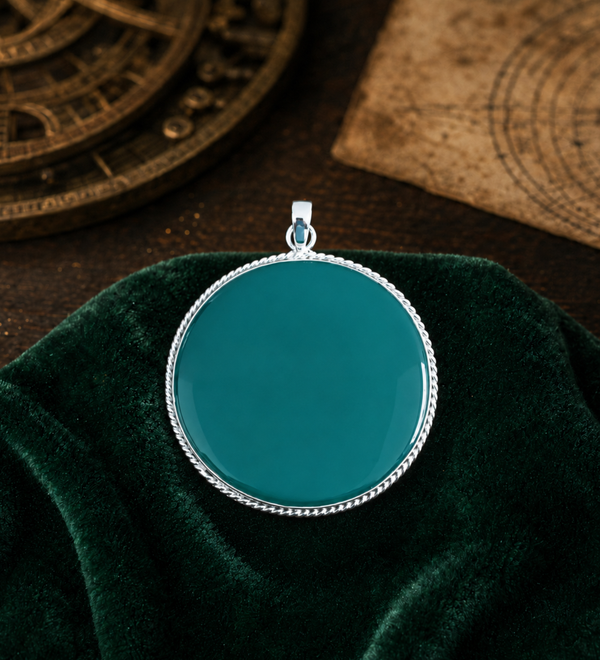 Sterling Silver Tranquil Tide Green Onyx Pendant