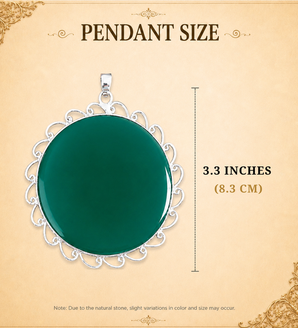Sterling Silver Evergreen Glow Green Onyx Pendant