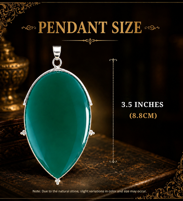 Sterling Silver Misty Meadow Green Onyx Pendant