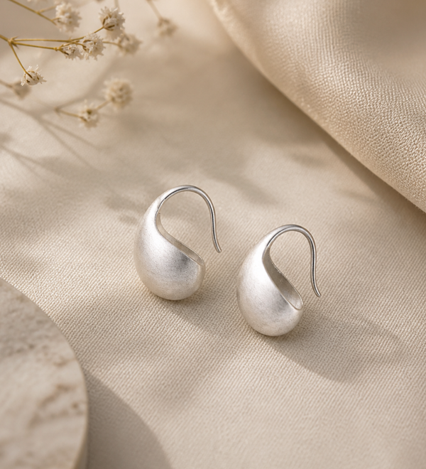 Sterling Silver Petal Cuffs Earring
