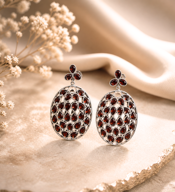 Sterling Silver Radiant Soiree Earrings