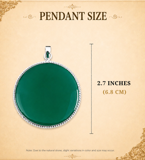 Sterling Silver Tranquil Tide Green Onyx Pendant