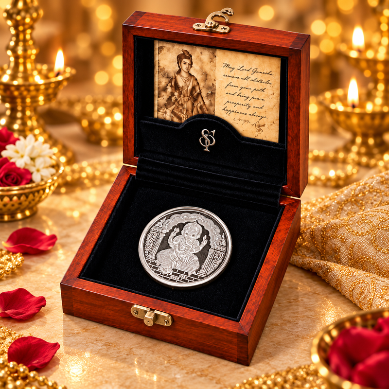 Silver Ganesha Coin