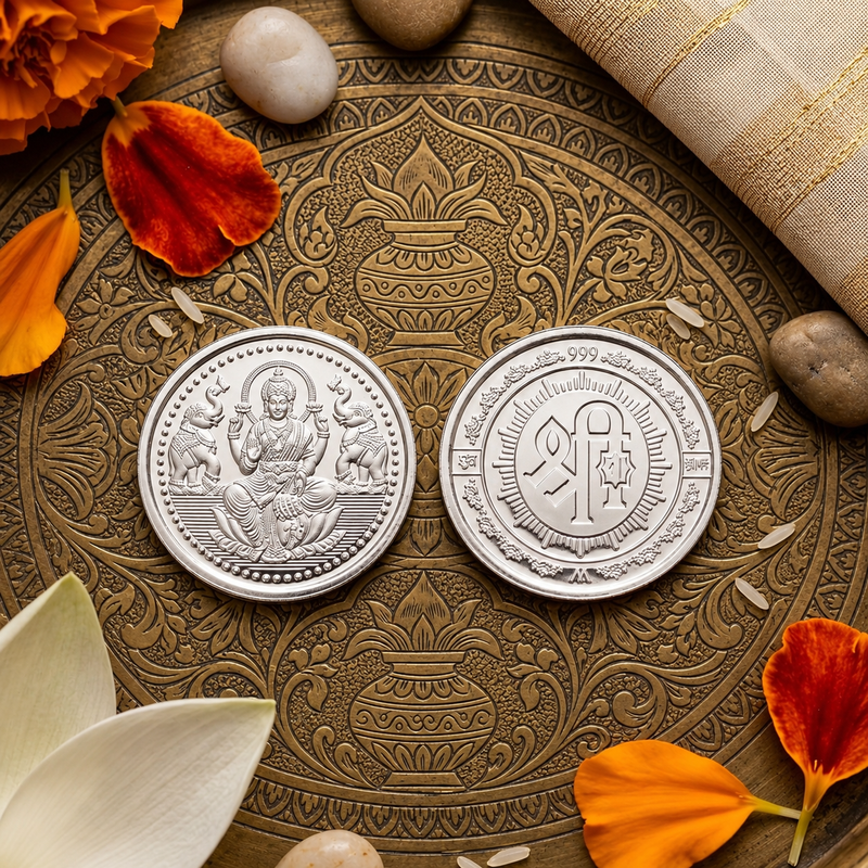 Goddess Lakshmi Silver Coin