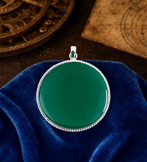 Sterling Silver Tranquil Tide Green Onyx Pendant