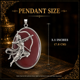Sterling Silver Lord Rama Red Jasper Pendant