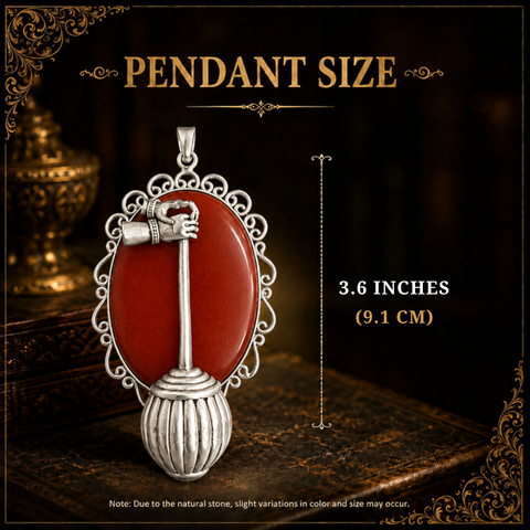 Sterling Silver Hanuman Gada Pendant