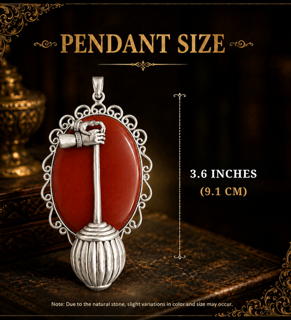 Sterling Silver Hanuman Gada Pendant
