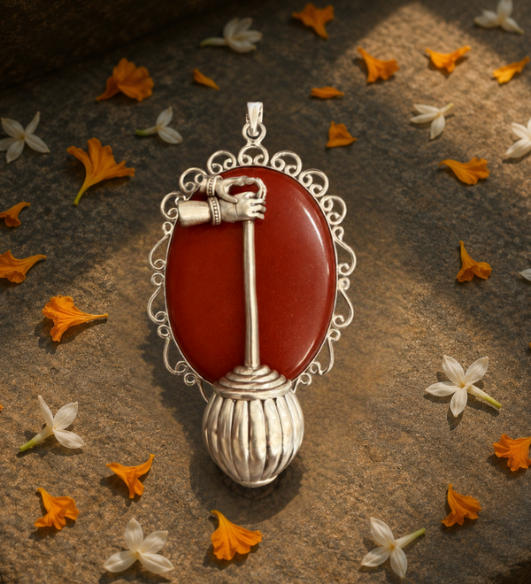 Sterling Silver Hanuman Gada Pendant