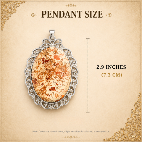 Komal Shanti Pink Lace Agate Pendant