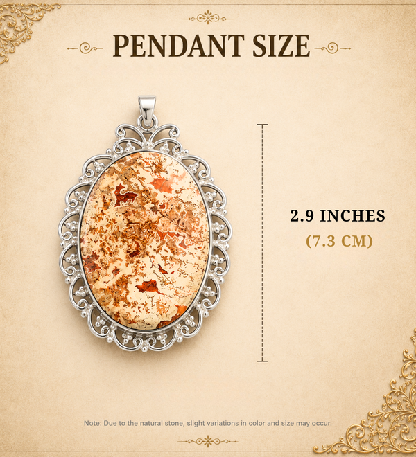 Komal Shanti Pink Lace Agate Pendant