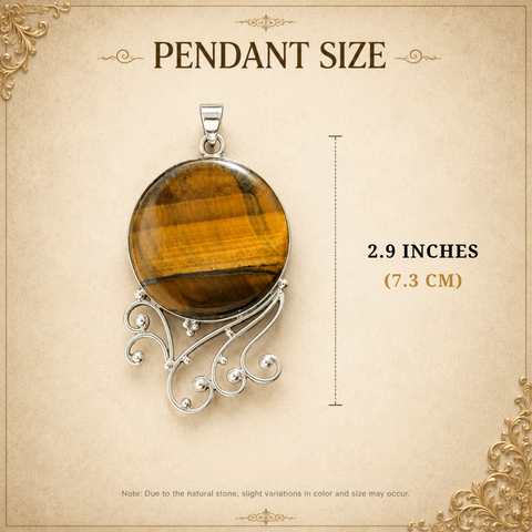 Sterling Silver Tiger Eye Pendant