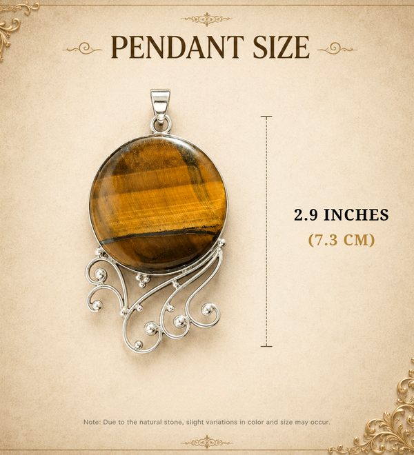 Lakshmi Kavach Tiger Eye Pendant