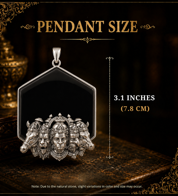 Sterling Silver Panchmukhi Hanuman Pendant