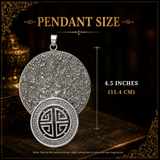 Sterling Silver Royal Medallion Pyrite Pendant