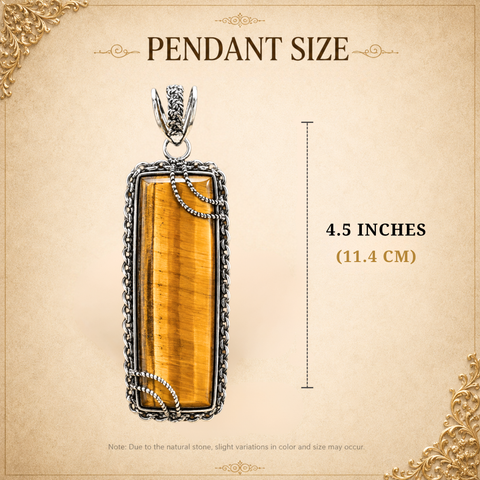Raj Lakshmi Tiger Eye Pendant