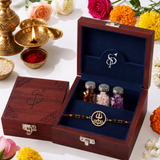 Sterling Silver Golden Trishul Rakhi
