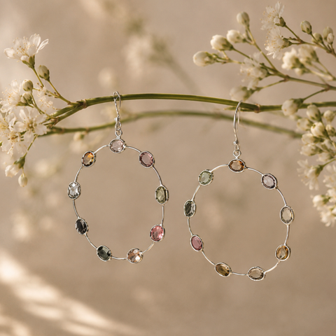 Sterling Silver Chroma Hoops Earring