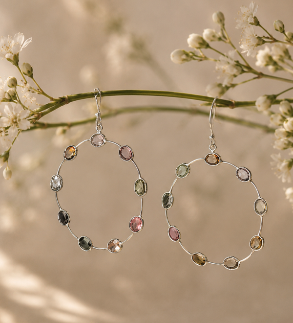 Sterling Silver Chroma Hoops Earring