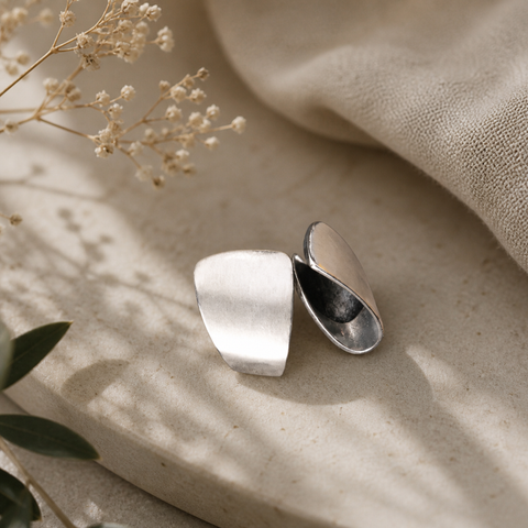 Sterling Silver Geometric Grace Earring
