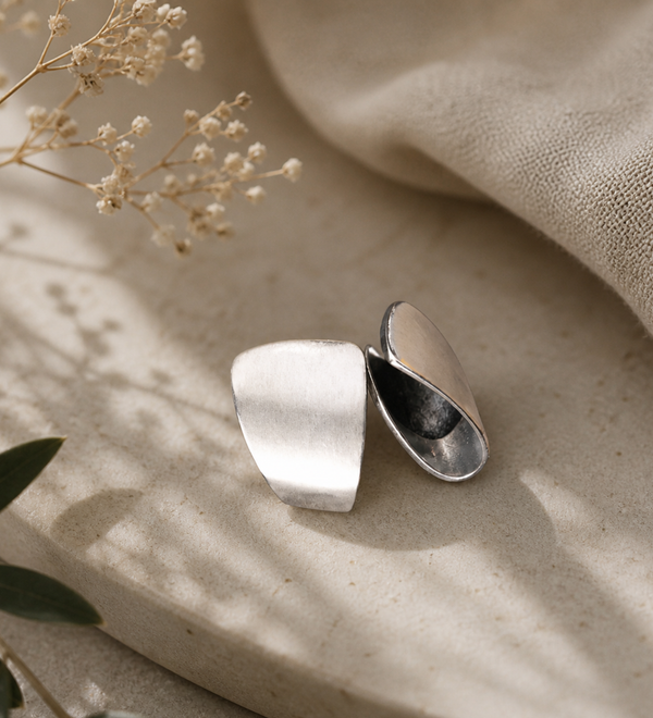 Sterling Silver Geometric Grace Earring
