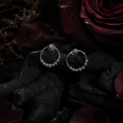 Sterling Silver Glimmer Seven Bead Hoops