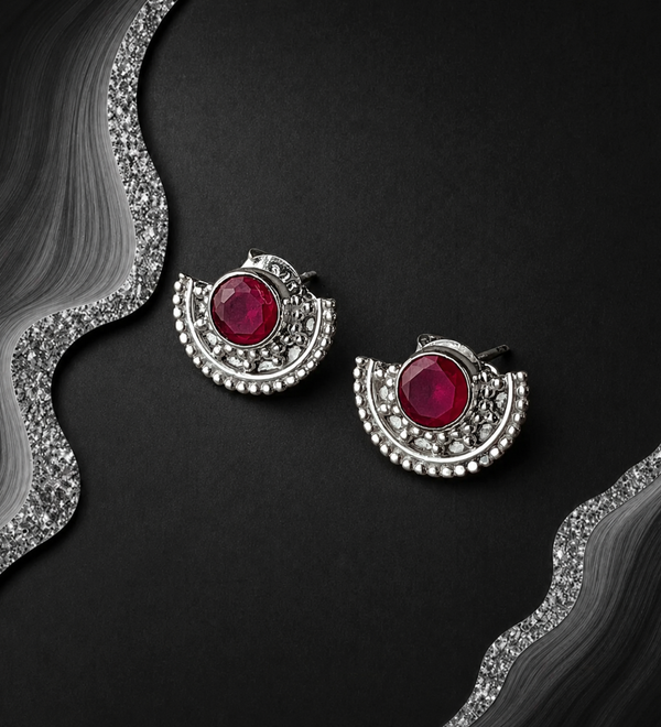Sterling Silver Half Moon Sophistication Earrings