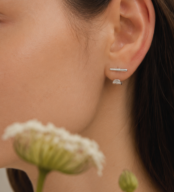 Sterling Silver Minimal Hook Earrings