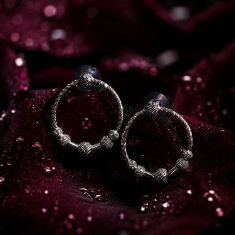 Sterling Silver Sparkle Cluster Hoops