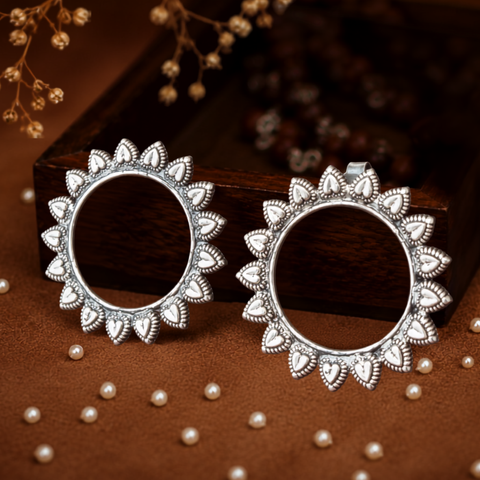 Sterling Silver Sunflower Stud Tops
