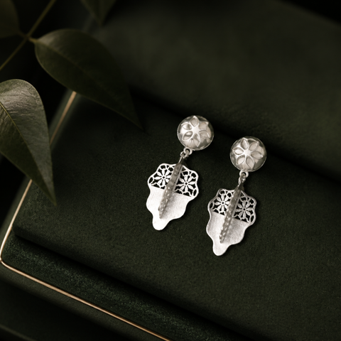 Sterling Silver Swirl Designer Earrings