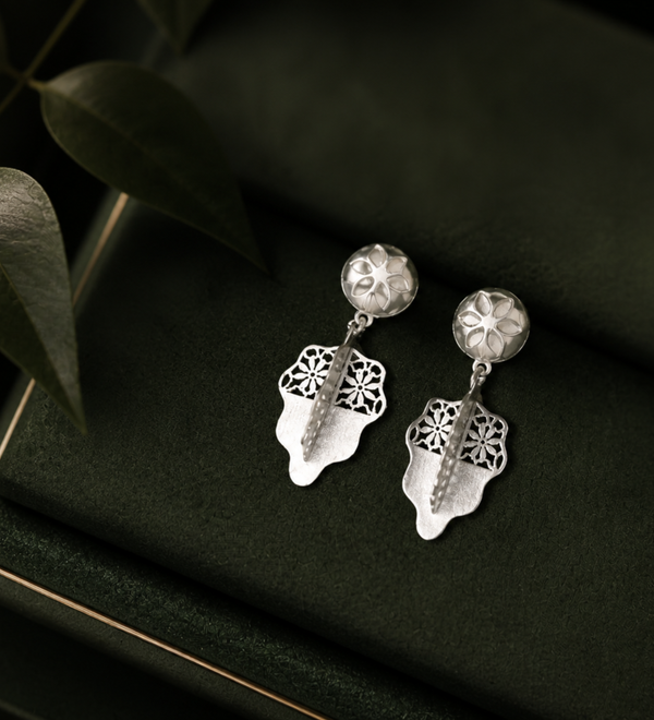 Sterling Silver Swirl Designer Earrings