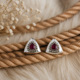 Sterling Silver Tribal Triad Earrings