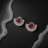 Sterling Silver Half Moon Sophistication Earring