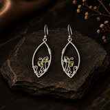 Sterling Silver Peridot Designer Earring