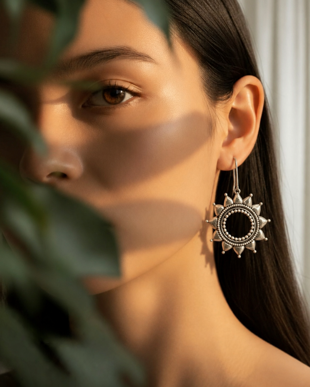 Sterling Silver Radiant Sun Earrings