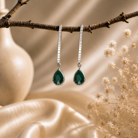 Sterling Siver Cubic drop Party Earring