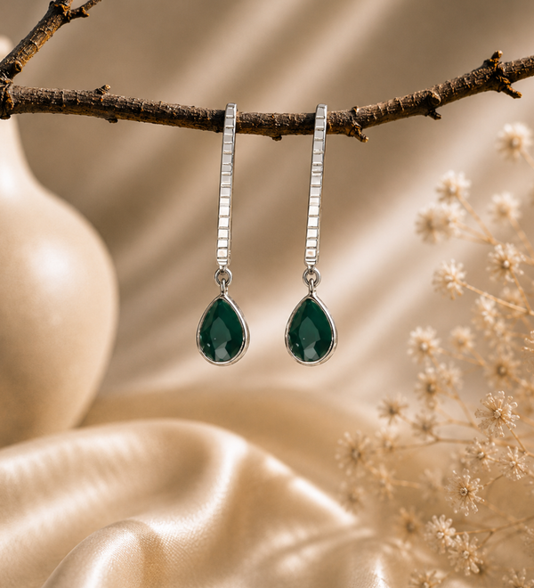 Sterling Siver Cubic drop Party Earring