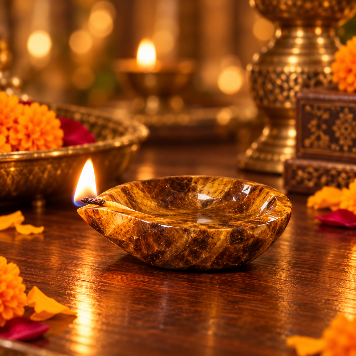 The Gemstone Diya Festival Range (Pair of 2)