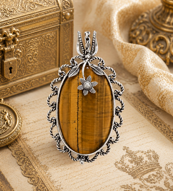 Sampann Shakti Tiger Eye Pendant