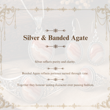Silver & Banded Agate — benefits card