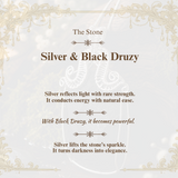 Silver & Black Druzy — benefits card