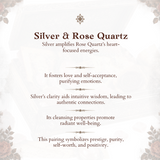 Silver & Rose Quartz — benefits card